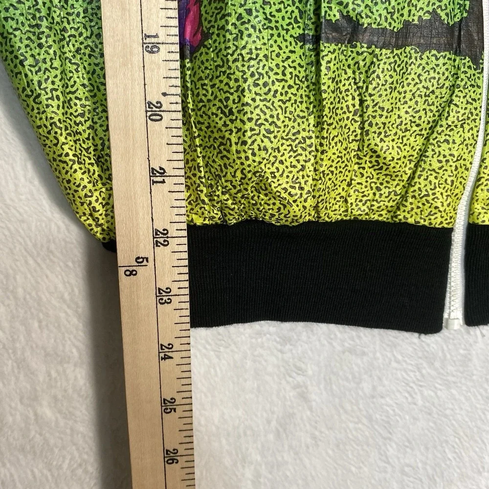Vtg‎ 1989 Garden of the Gods 10 Mile Run Tyvek Jacket M 80s Neon Retro Running M